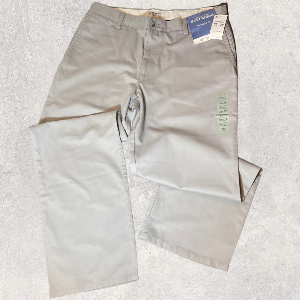 Dockers Khaki Straight Fit Mens Slacks 36x29